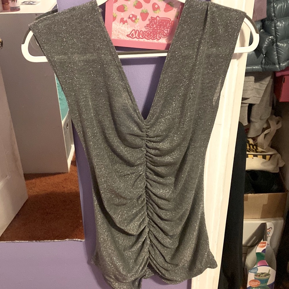 Sparkly gray silver dress